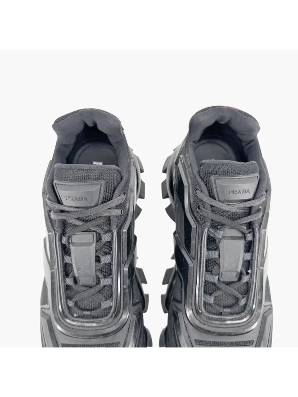 Prada Cloudbust Thunder Sneakers Men 5.5 Women 9.5 Black Chunky Lug Sole Shoe